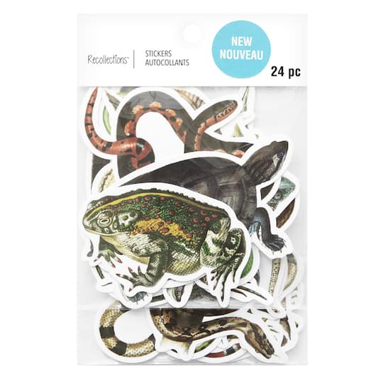12 Pack: Reptiles Die Cut Stickers by Recollections™